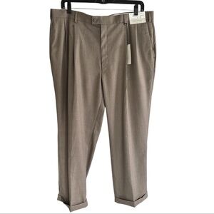 Louis Raphael Tailored Men’s Dress Pants 42x30 Light Brown Workwear Career NWT
